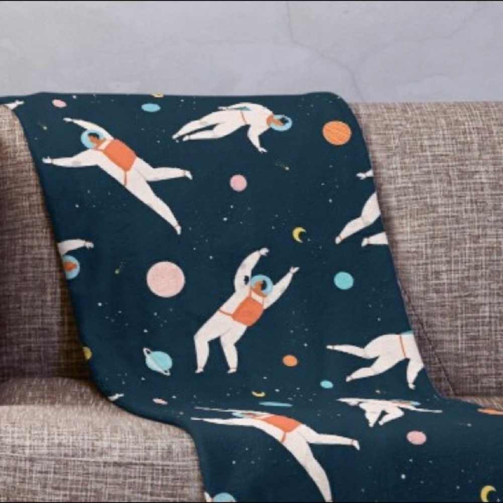 ✨🚀 NEW Cosmic Space Adventure Printed Fleece Blanket